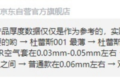 避孕套003是比较厚吗？附TT的厚度分类