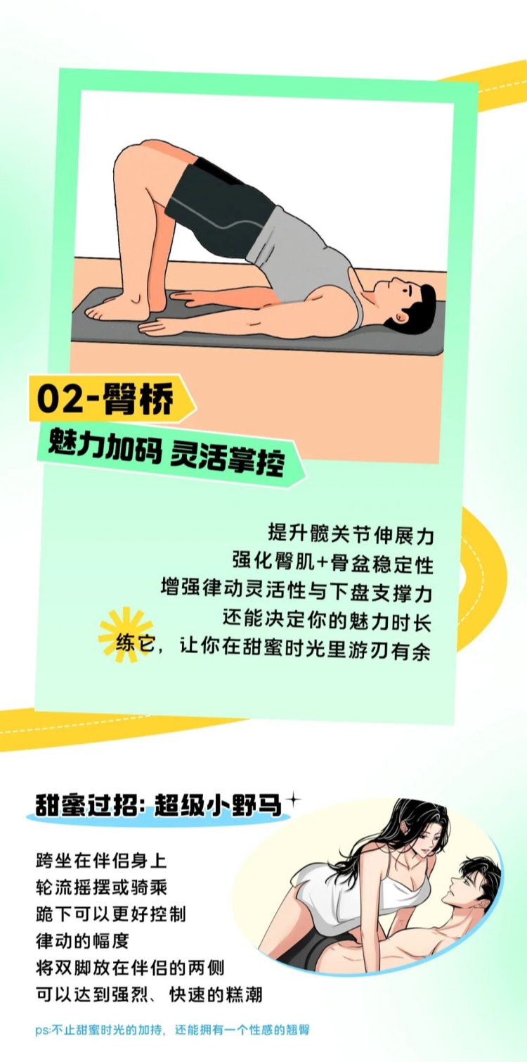 这5个运动，解锁男女爱爱的不同姿势