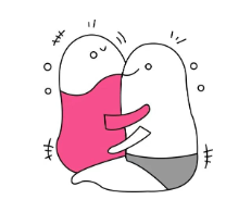 面对面抱紧紧